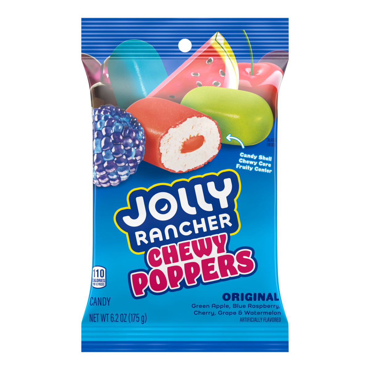 Jolly Rancher Chewy Poppers 6.2oz X 12 Units