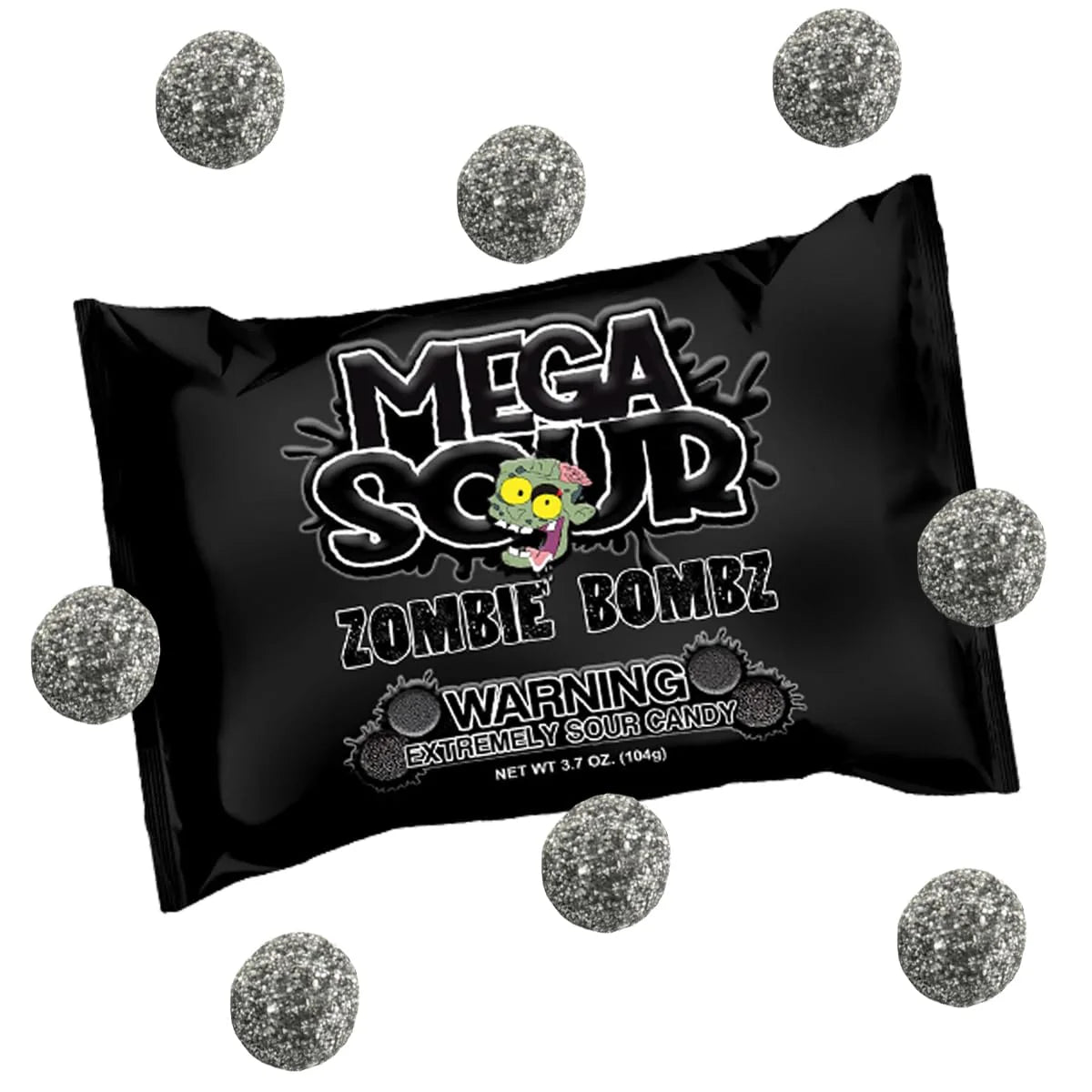 UK Barnetts Mega Sour Zombie Bomz 104g X 12 Units