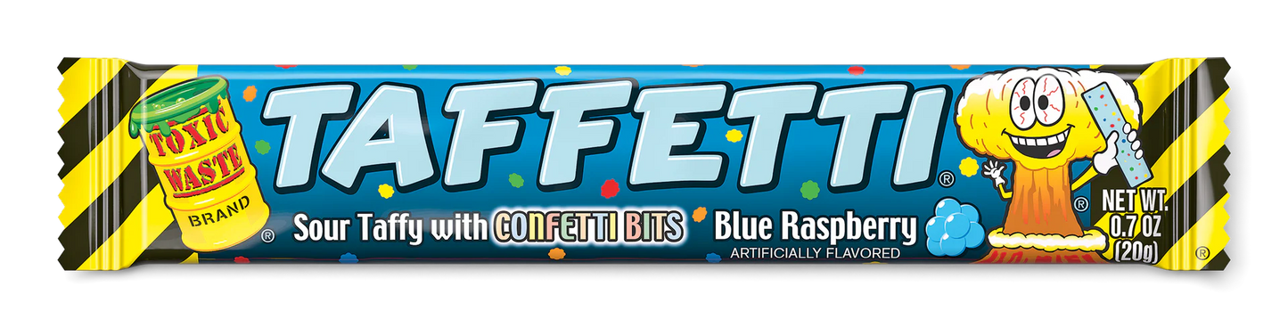 Toxic Waste Taffetti Blue Raspberry .7oz X 24 Units