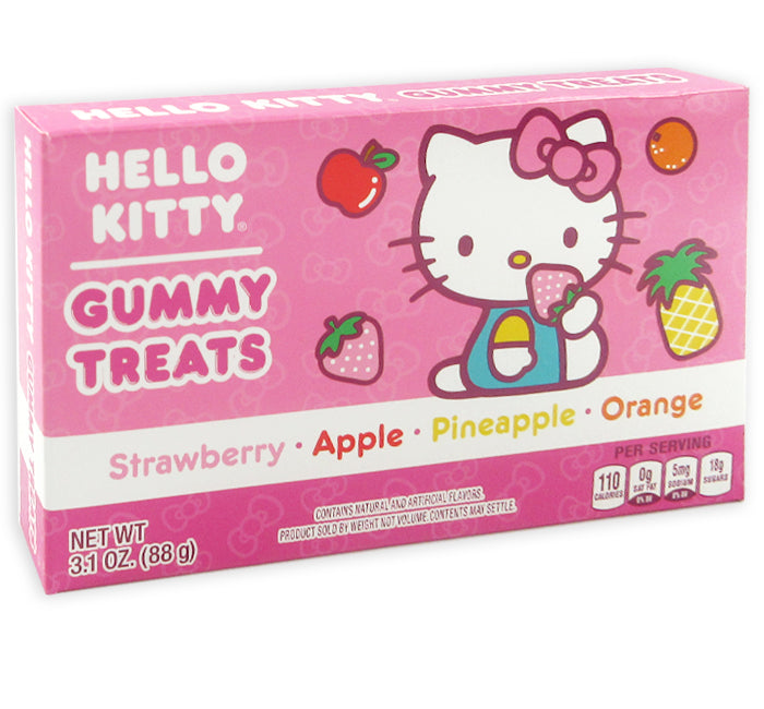 Hello Kitty Fruit Gummy Treats Theatre Box 3.1oz X 12 Units