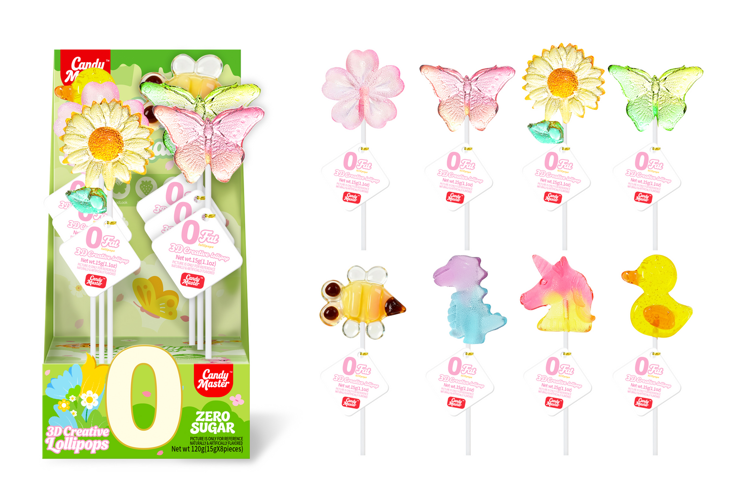 Candy Master 3D Lollipop Wonder Nature Series 1.1oz X 12 Units
