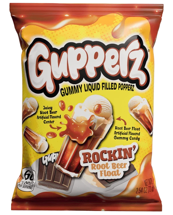 Gupperz Rockin' Root Beer Float Gummy 2.54oz X 12 Units