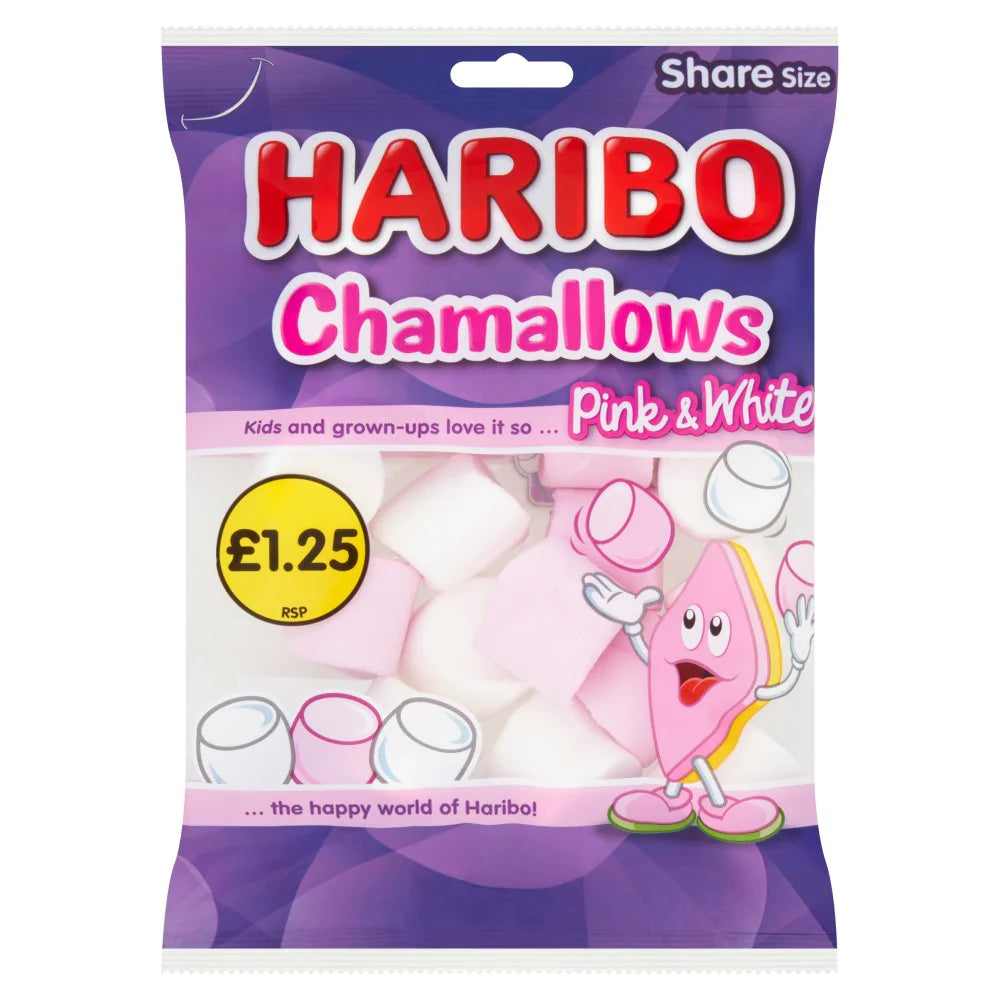 UK Haribo Chamallows Pink & White 140G X 12 Units