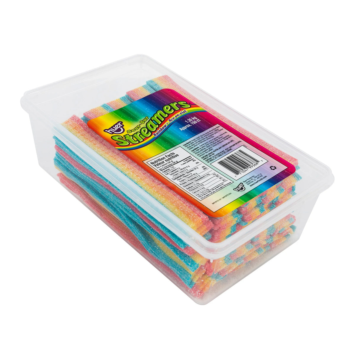 Huer - Rainbow Sour Streamers 1.35 Kg (150 Ct)