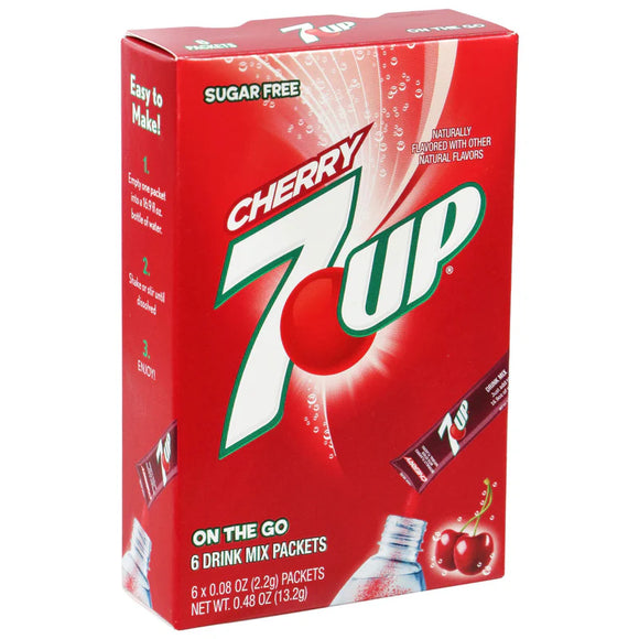 Singles to Go - 7UP - Cherry (6 Pack) X 12 Units