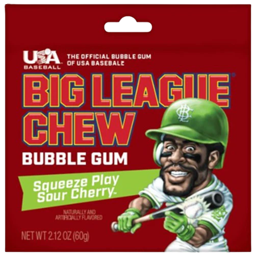 Big League Chew Sour Cherry 2.12oz X 12 Units