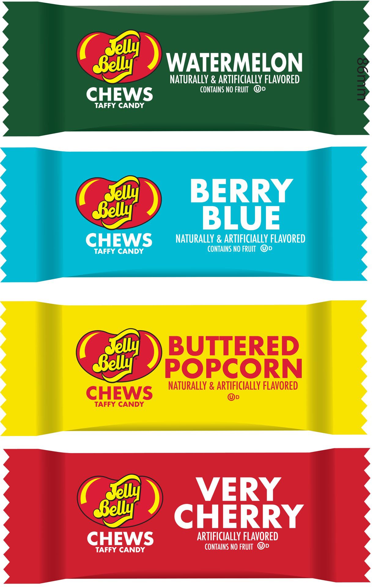 Jelly Belly Chews Taffy Assorted Bag 3lb X 1 Unit