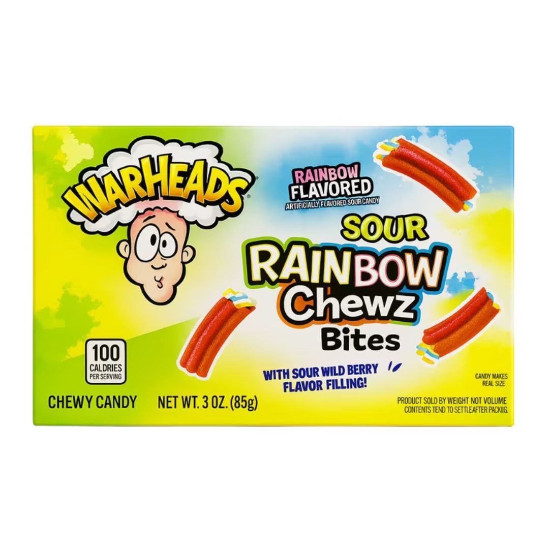 Warheads Rainbow Chewz Bites Theater Box 3oz X 12 Units