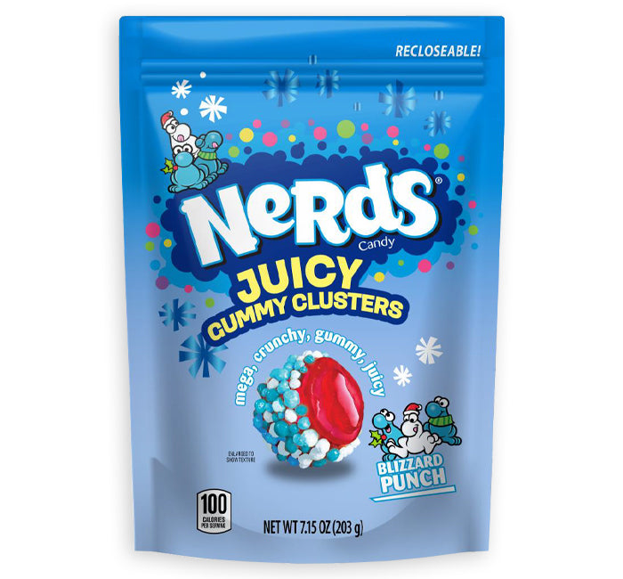 Xmas - Nerds Juicy Gummy Clusters Blizzard Punch Bag 8oz X 6 Units