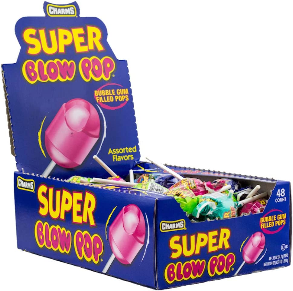 Charms Super Blow Pop Asst 48 Units