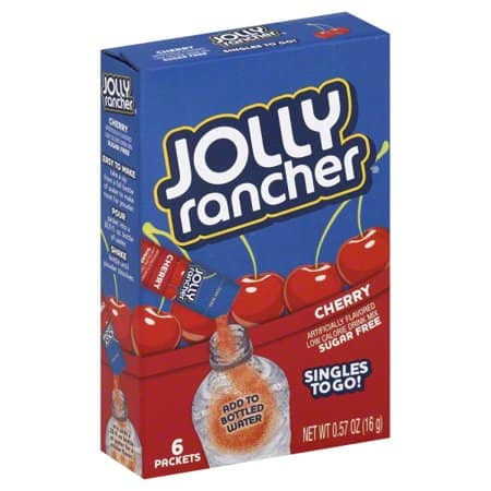 Singles to Go - Jolly Rancher - Cherry (6 Pack) X 12 Units