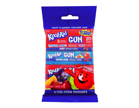 Kool-Aid 4Pk Gum Peg Bag 1.76oz X 10 Units