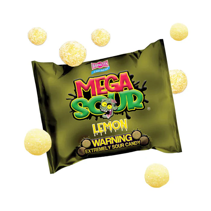 UK Barnetts Mega Sour Lemon 104g X 12 Units
