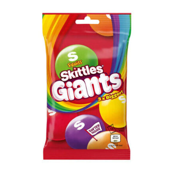 Uk Skittles Fruit Giants 116g X 14 Units