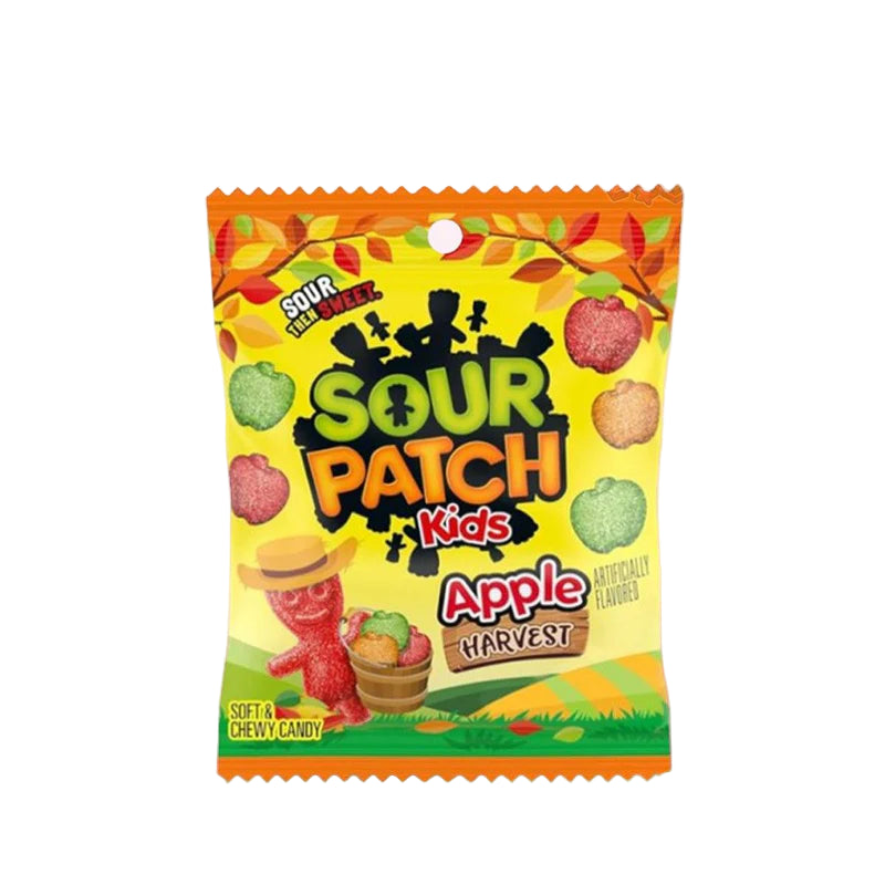 Halloween - Sour Patch Kids Apple Harvest Mix Peg Bags 3.58oz X 12 Units