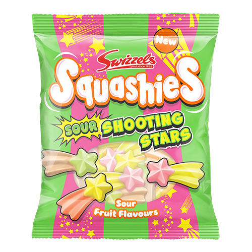 UK Swizzles Squashies Sour Shooting Stars 100g X 12 Units
