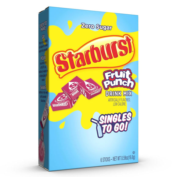 Singles to Go - Starburst - Fruit Punch (6 Pack) X 12 Units