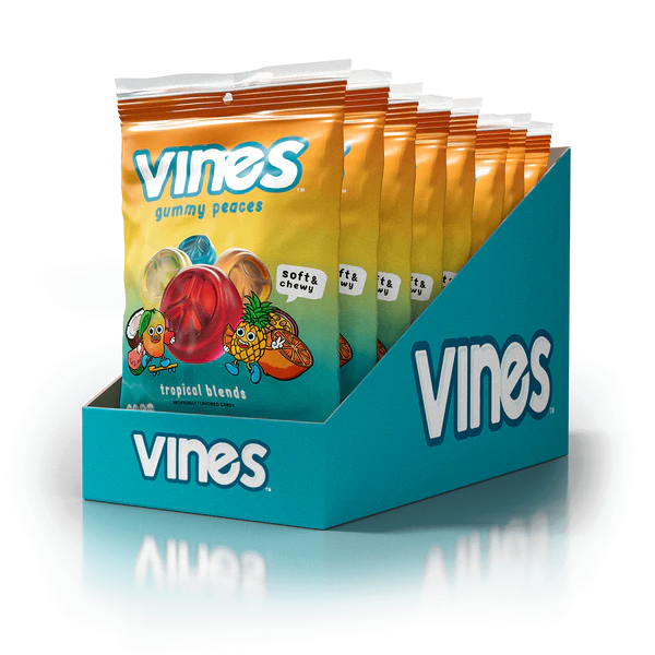 Vines Gummies Tropical Blends Peg Bag 179g X 12 Units