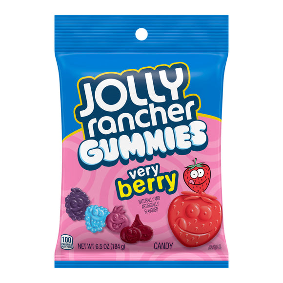 Jolly Rancher Gummies Very Berry Peg Bag 6.5oz X 12 Units