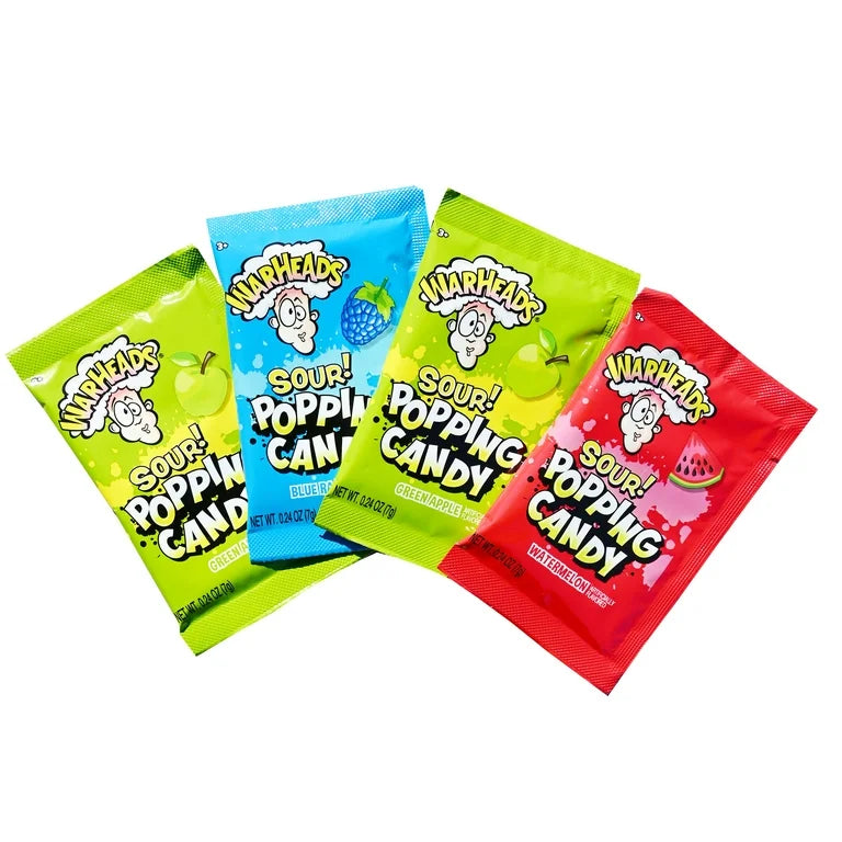 Warheads Sour Popping Candy 4pack .98oz X 12 Units