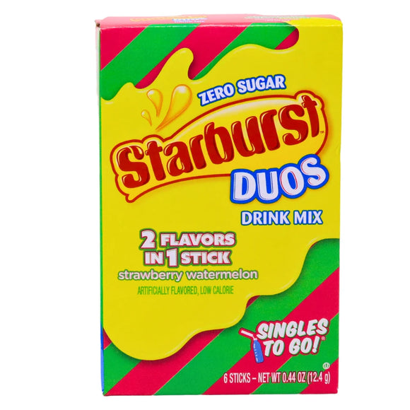 Singles to Go - Starburst - Duos Strawberry Watermelon (6 Pack) X 12 Units