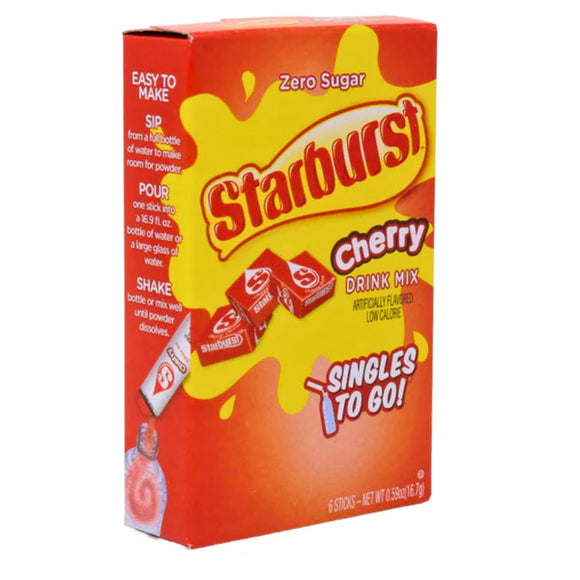 Singles to Go - Starburst - Cherry (6 Pack) X 12 Units