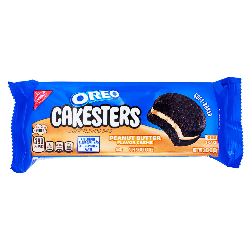 Oreo Cakesters 3 Pack Peanut Butter 3.03oz X 8 Units candyville.ca