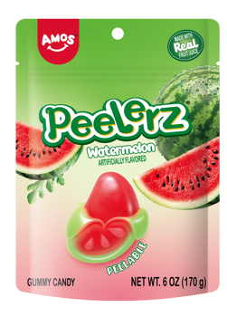 Amos Peelerz Gummy Watermelon 6oz X 12 Units