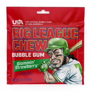 Big League Chew Strawberry 2.12oz X 12 Units