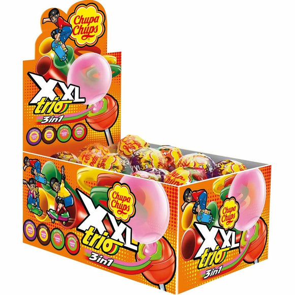 Chupa Chups - XXL Trio Lollipops Assorted Flavors X 48 Units