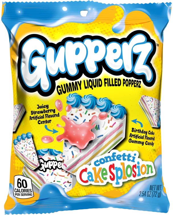 Gupperz Confetti Cakesplosion Gummy 2.54oz X 12 Units