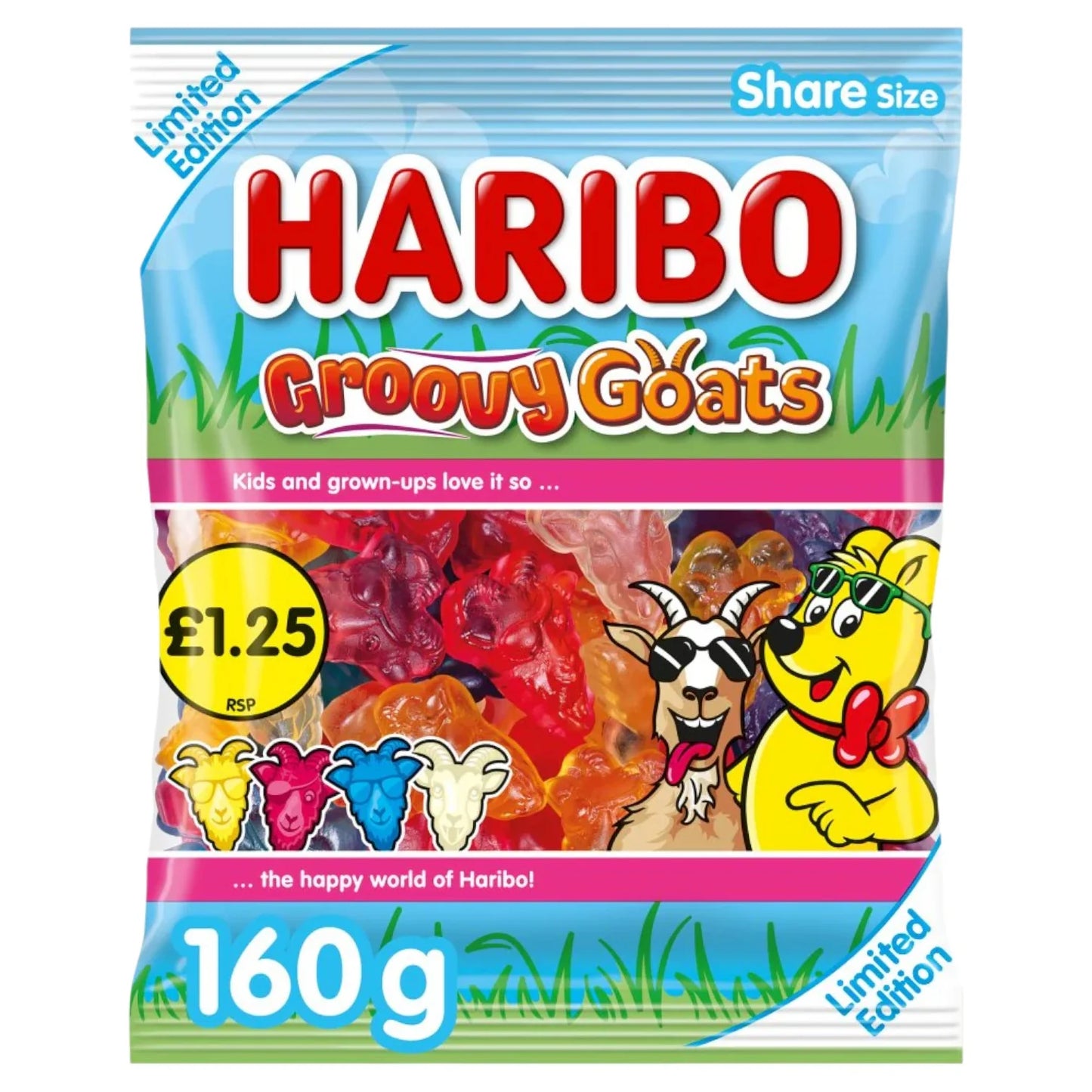 UK Haribo Groovy Goats 160g X 12 units