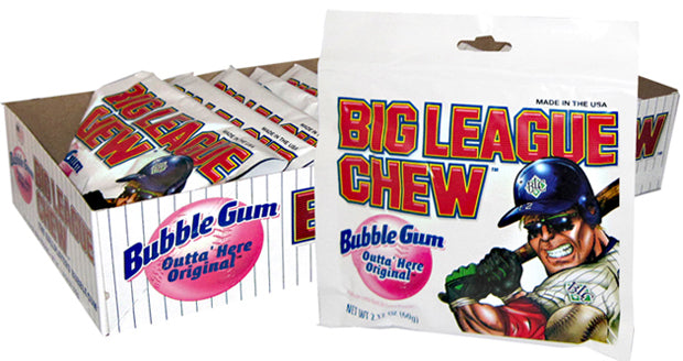 The Official Big League Chew Original Bubble Gum + Tray (12 Packs)
