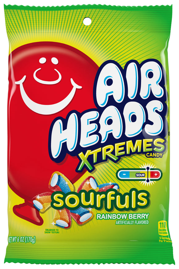 Airheads Xtremes Rainbow Berry - Sourful Peg Bags 6oz X 12 Units