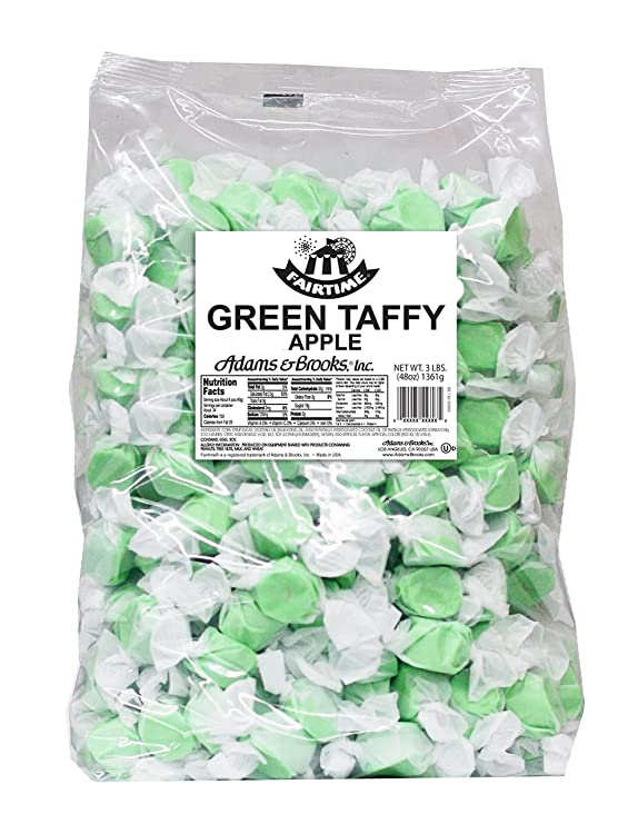 Adams & Brooks Taffy - Green Apple 3lb X 1 Unit