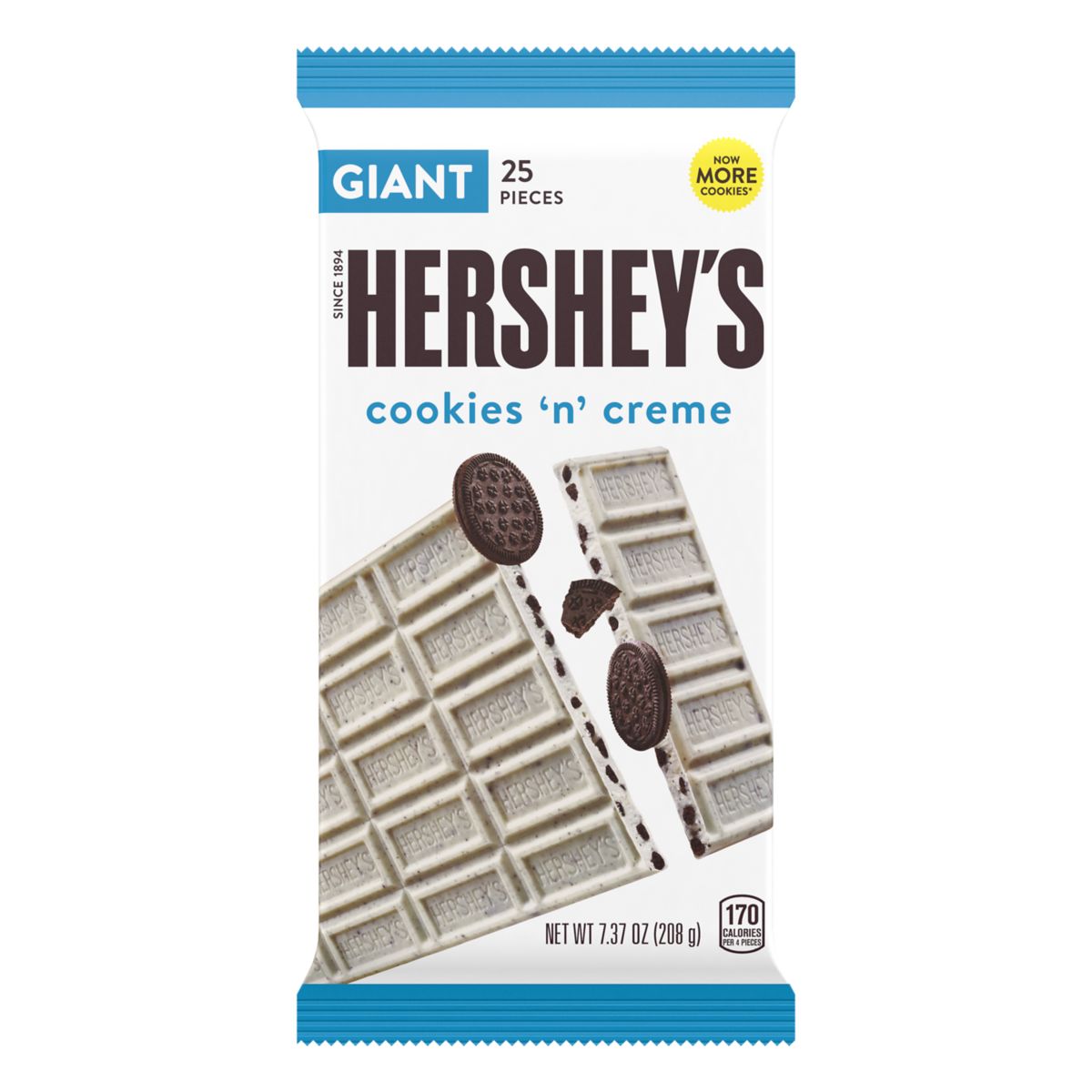 Hershey's Cookies N Creme Giant Bar 7.37oz X 12 Units // Exp 31 Jan 2026