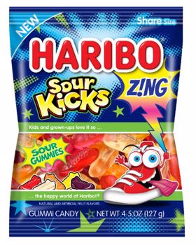 Haribo Zing Sour Kicks 4.5oz X 12 Units