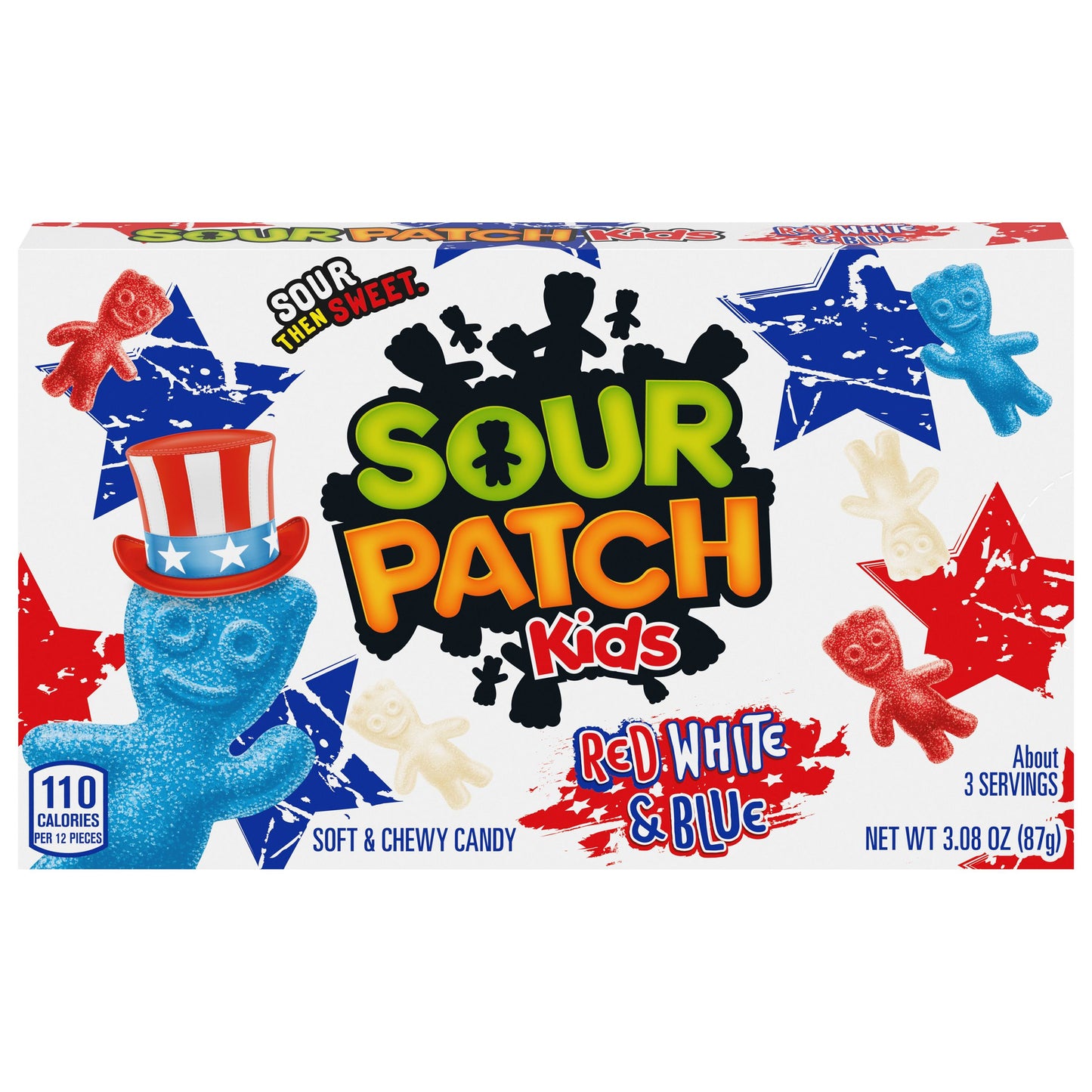 Sour Patch Kids RWB Theater Box 3.1oz X 12 Units