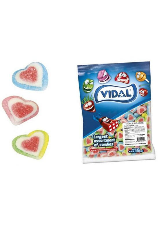 Bulk Vidal Gummi Triple Hearts X 4.4lb