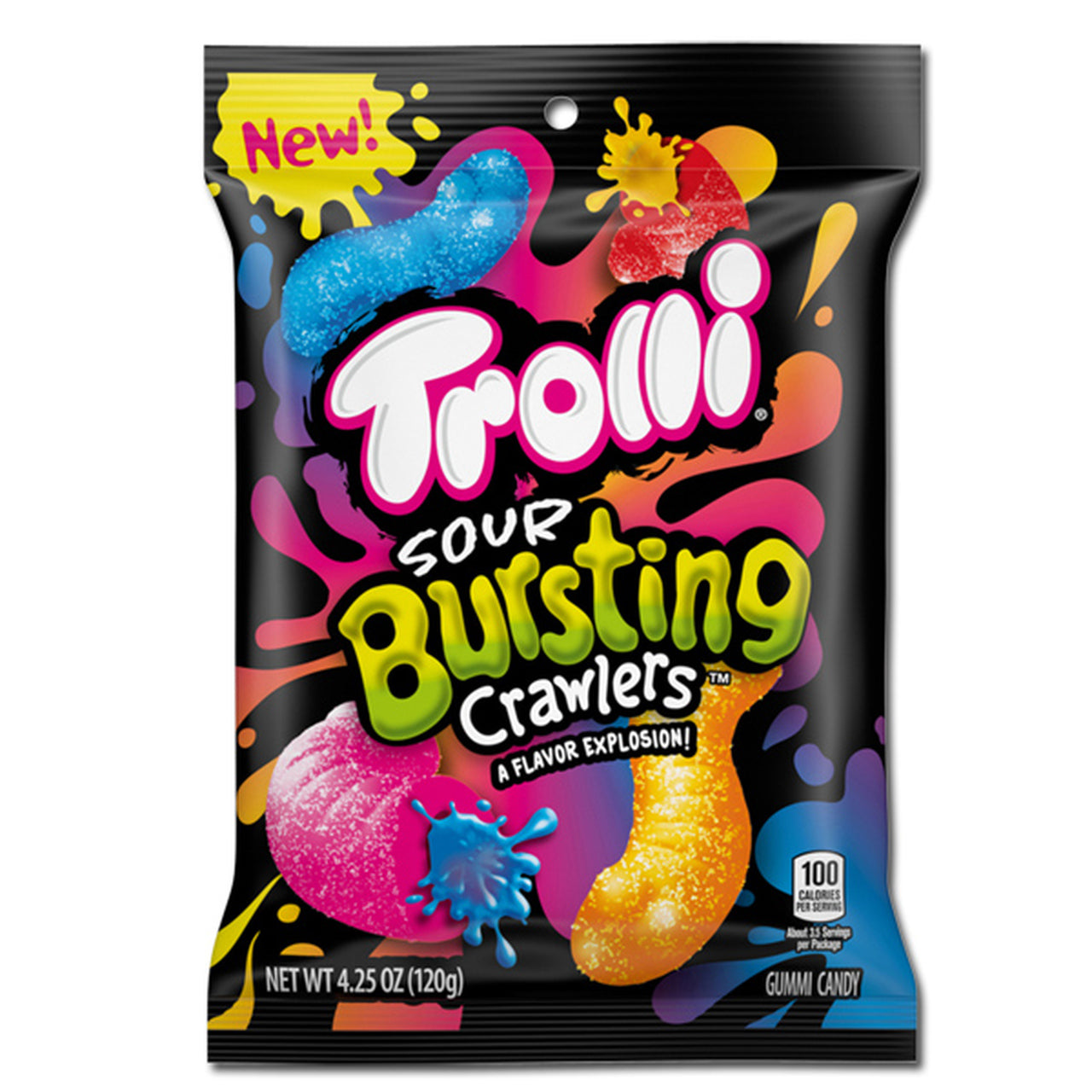 Trolli Peg Bag - Sour Bursting Crawlers 4.25oz X 12 Units