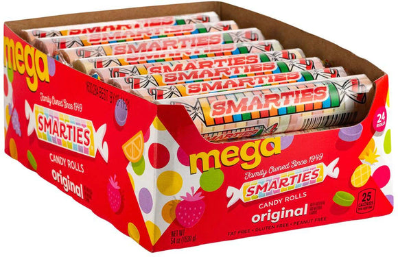 Mega Smarties Candy Roll x 24 Units