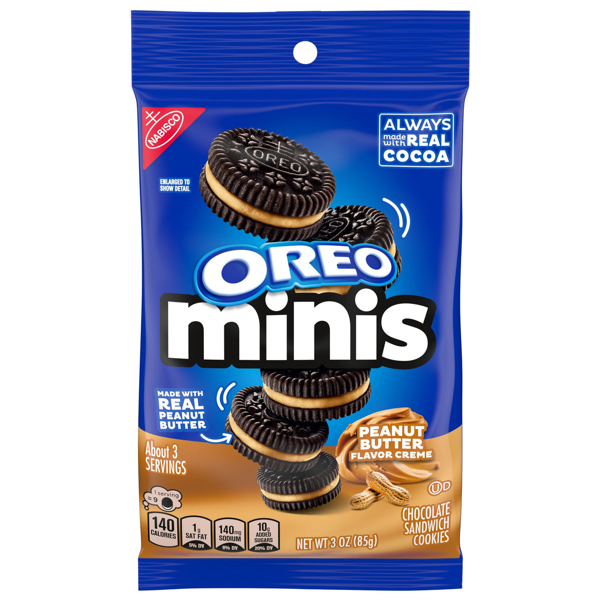 Mini Oreo Dvd Code Oreo Minis Peanut Butter Cookies Peg Bag 3oz X 12 Units