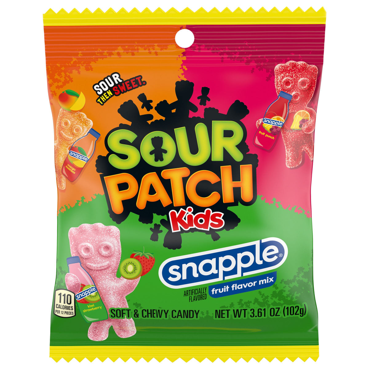 Sour Patch Kids Snapple Peg Bag 3.61oz X 12 Units – candyville.ca