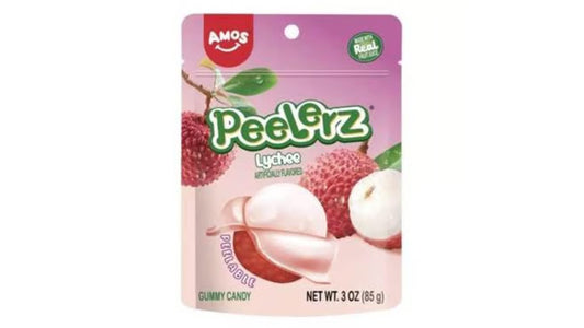 Amos Peelerz Gummy Lychee 3oz X 24 Units