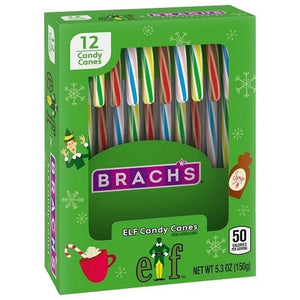 Brach's X-Mas Elf Candy Canes 12 Pcs 5.3oz X 12 Units –