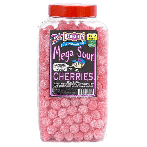 Uk Barnetts Mega Sour Cherry Jar X 3Kg