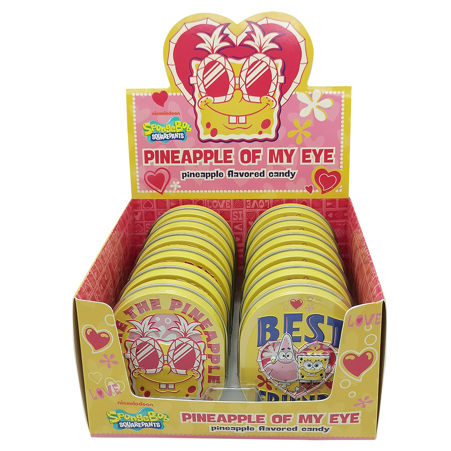 Valentine - Boston America Spongebob Pineapple Tin  X 12 Units