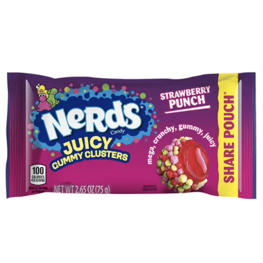 Nerds Juicy Gummy Clusters Share Bag 2.5oz X 12 Units