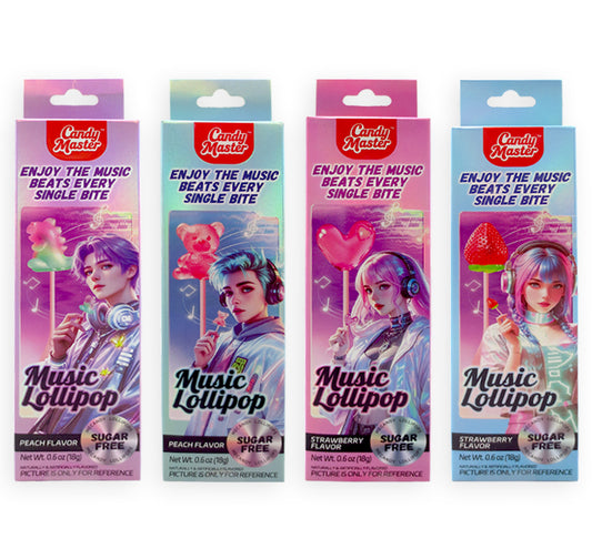 4D Musical Lollipops - Strawberry and Peach 0.6oz (18g) x 8 Units