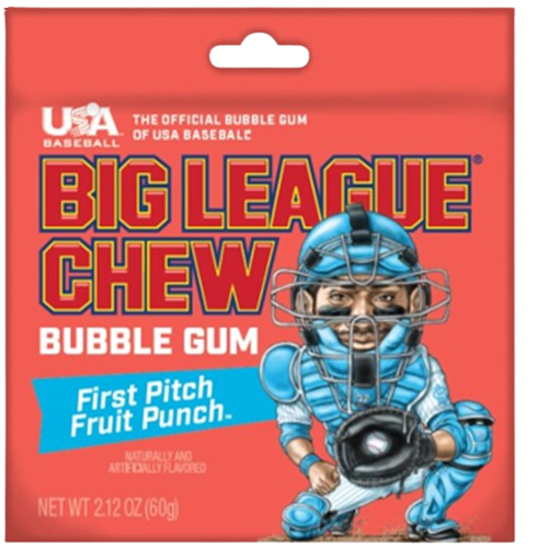 Big League Chew Fruit Punch 2.12oz X 12 Units